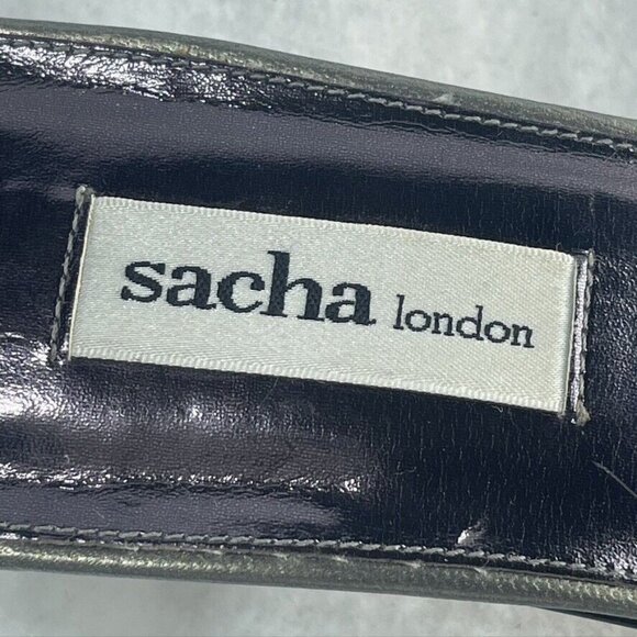 Sacha London Womens Metallic Heeled Sandals With Gemstone Embellishments Size 7 - Picture 9 of 11